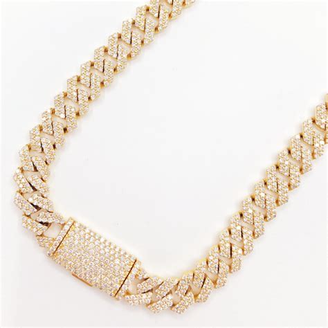 gold chain with diamonds real